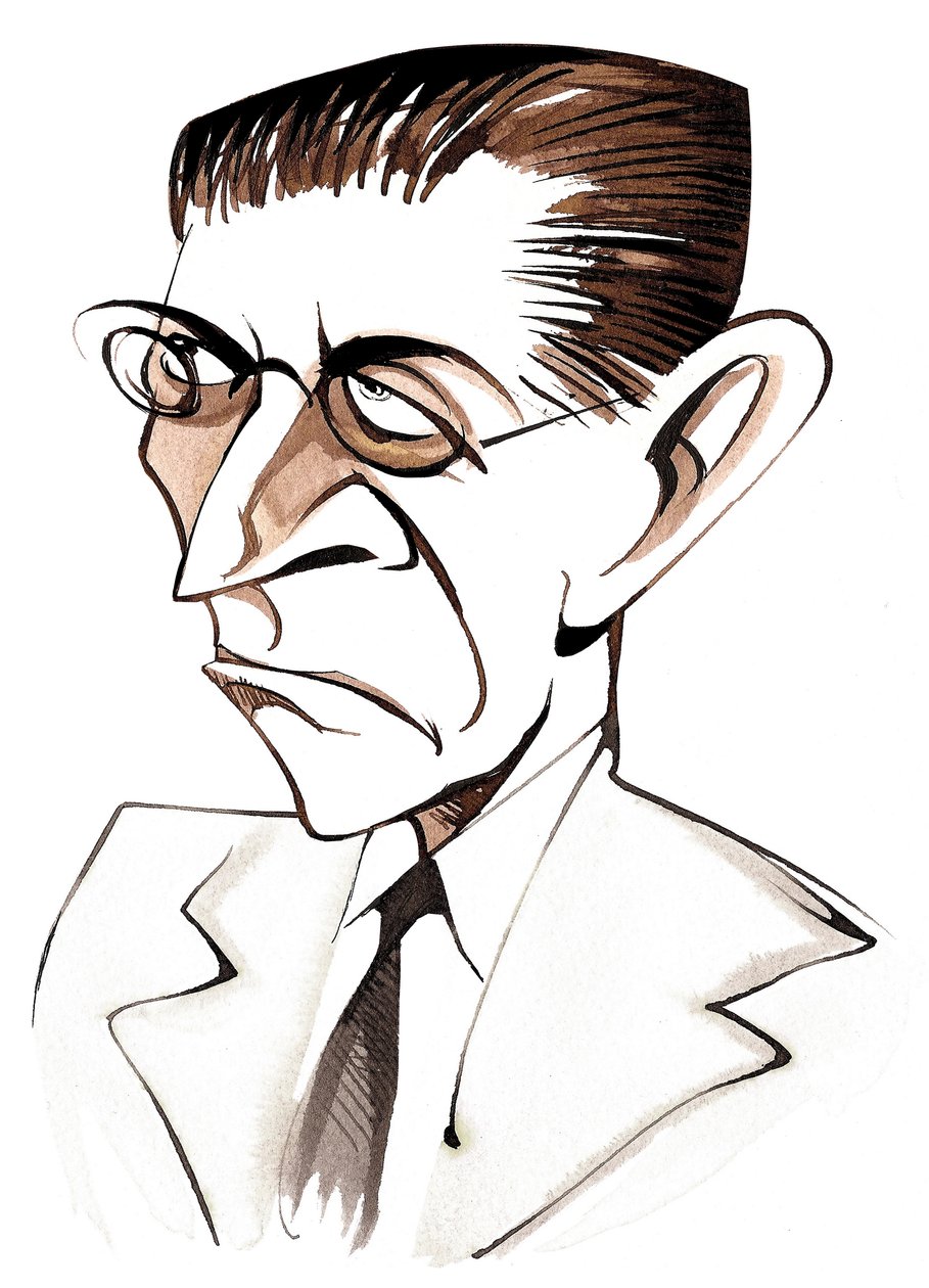 Alexander Zemlinsky, compositor e maestro austríaco, (1871 - 1942) caricatura de Neale Osborne