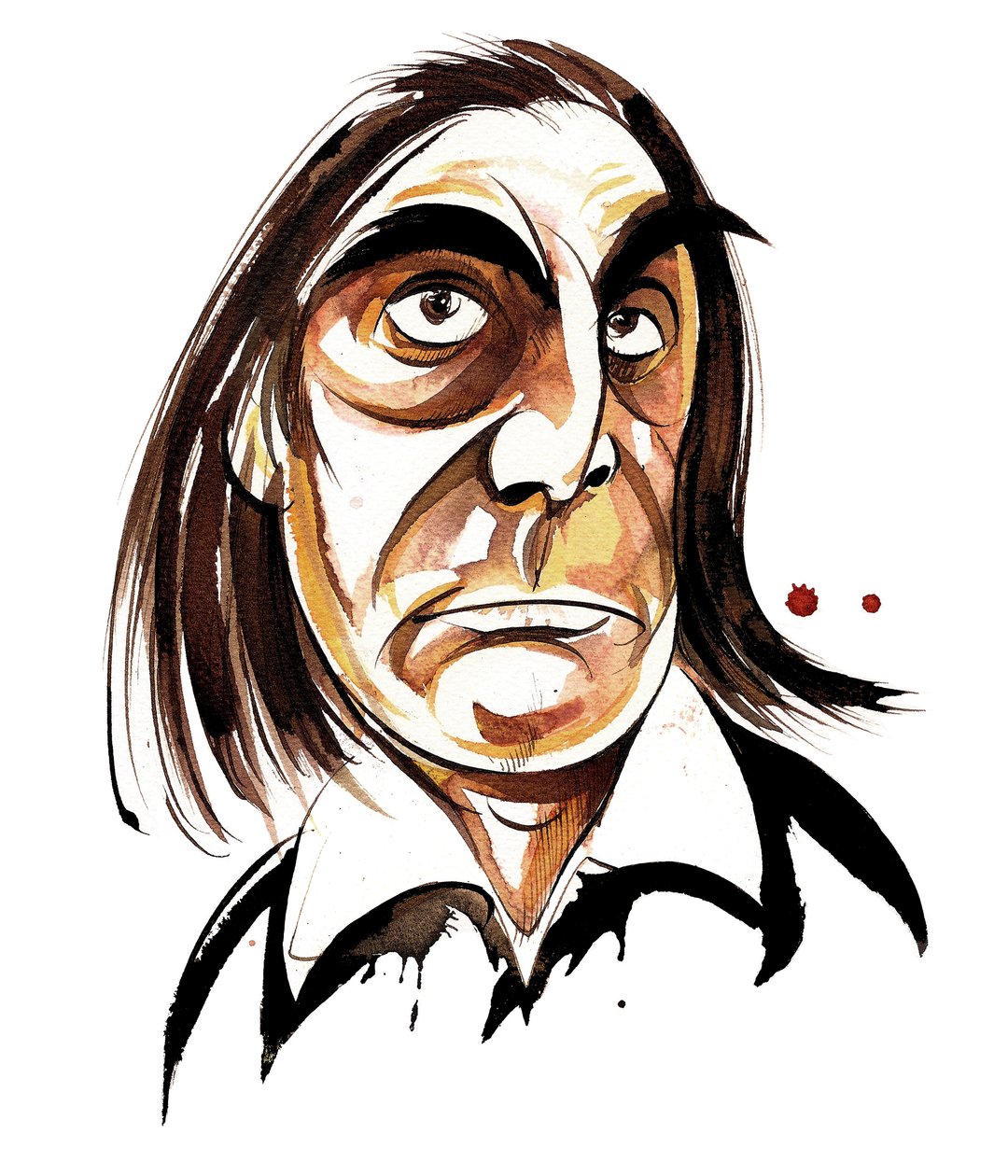 Alfred Schnittke - caricatura de cores de Neale Osborne