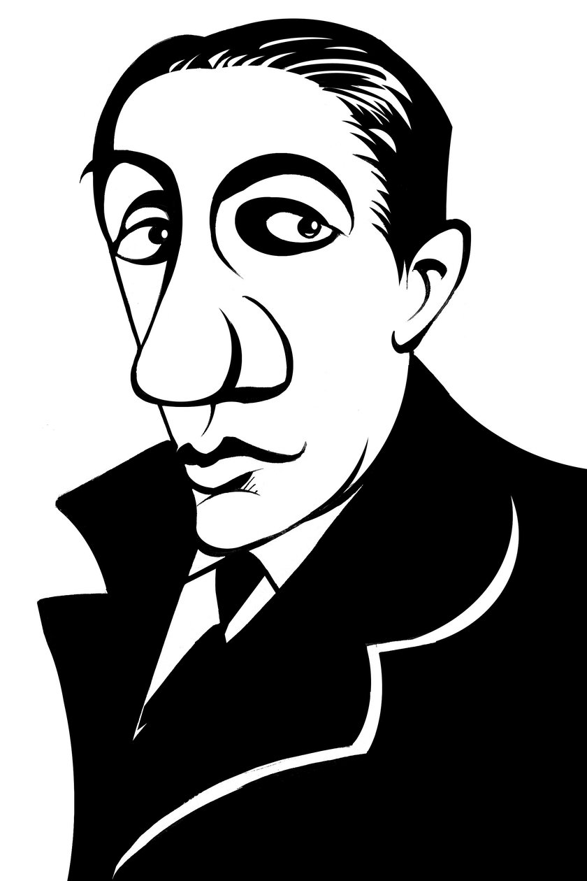 Alfredo Casella, compositor italiano, (1883 - 1947) caricaturas de Neale Osborne