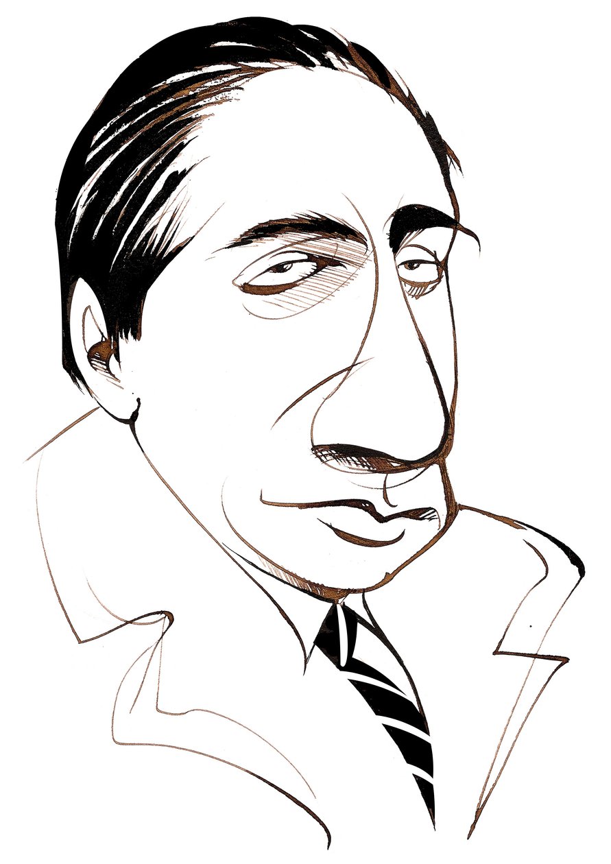 Alfredo Casella, compositor italiano, (1883 - 1947) caricaturas de Neale Osborne