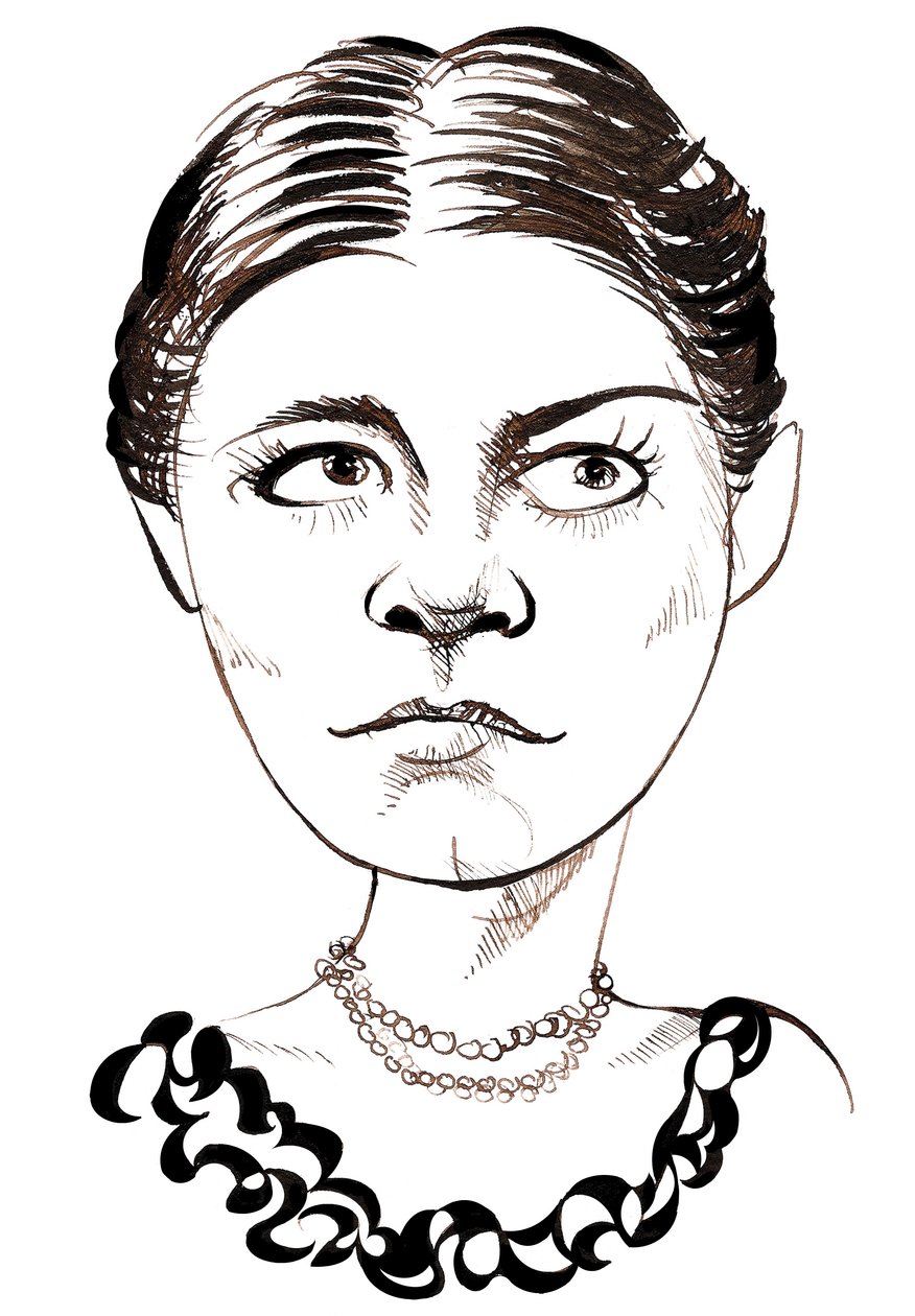 Amy Beach, compositor e pianista americano, (1867 - 1944) caricatura de Neale Osborne