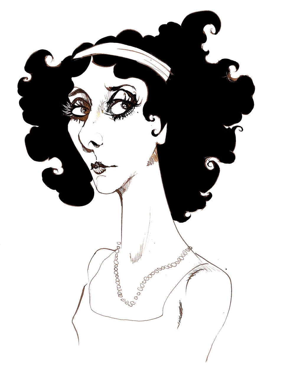 Anna Pavlova - bailarina russa (1881-1931); caricatura de Neale Osborne