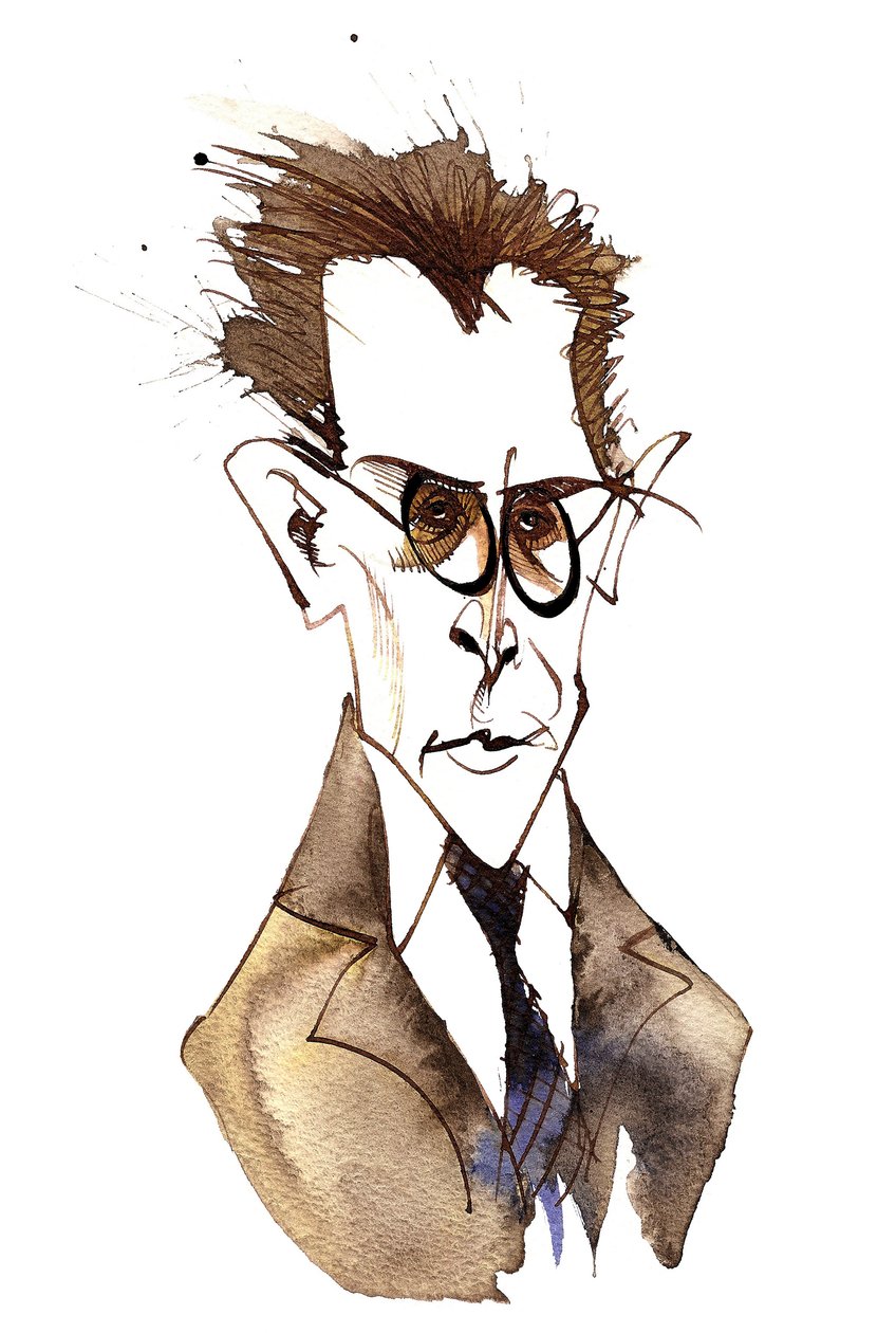 Anton von Webern, compositor austríaco (1883-1945); caricatura de Neale Osborne