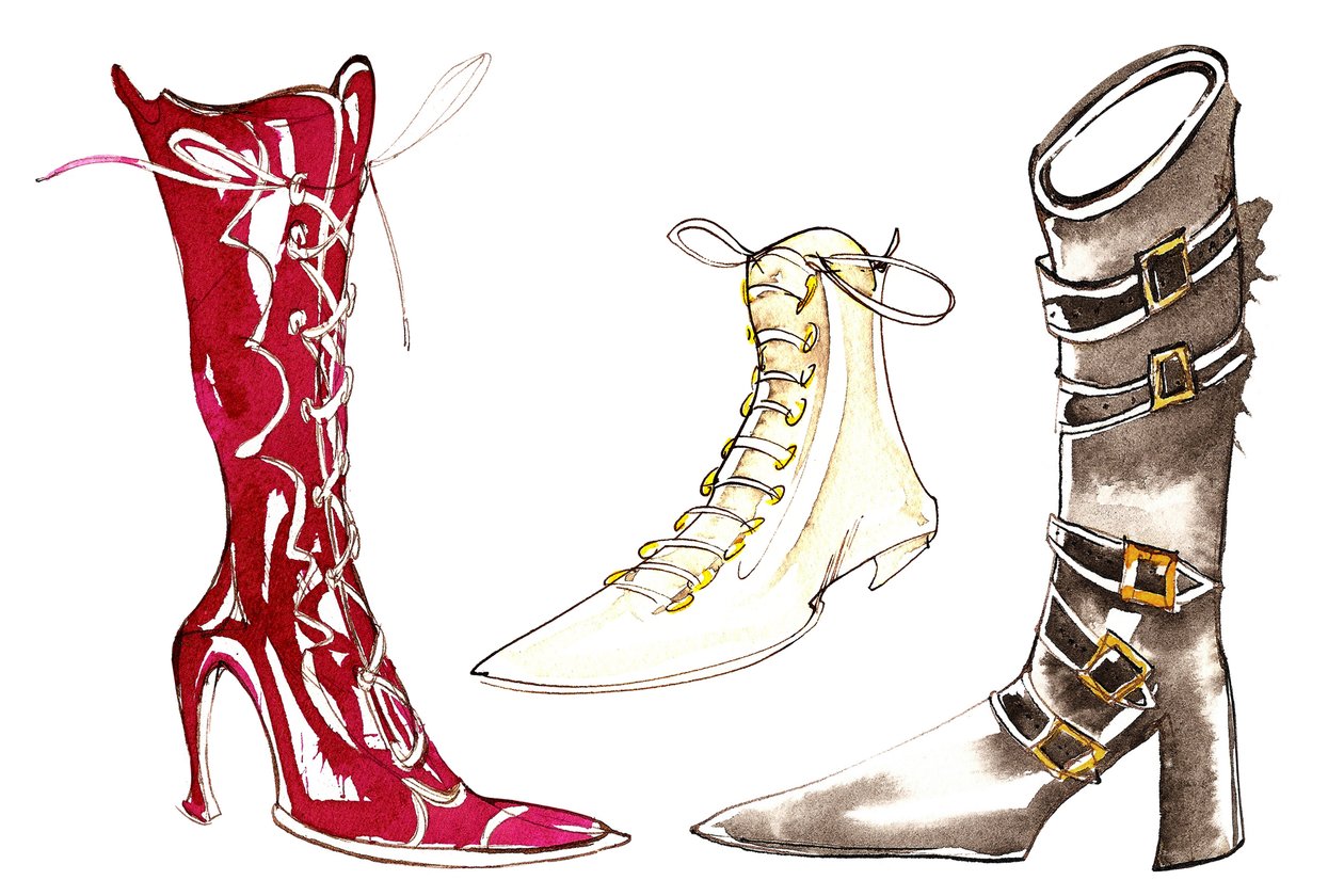 Botas sortidas - ilustração de Neale Osborne