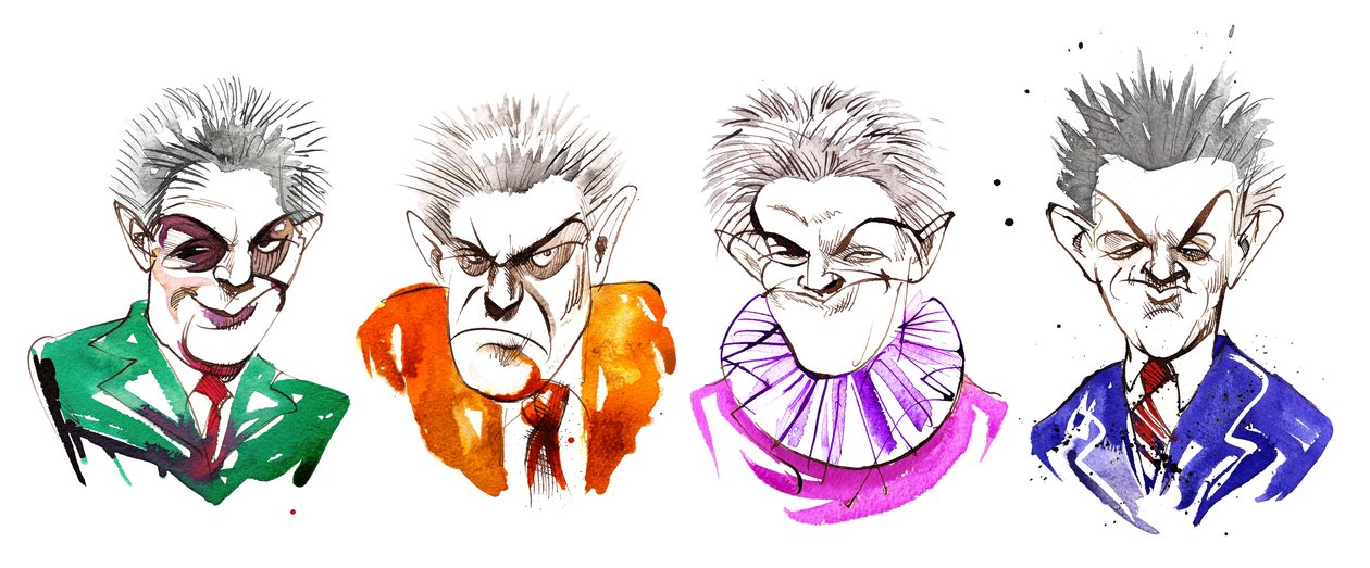 Carl Nielsen, caricatura de Neale Osborne