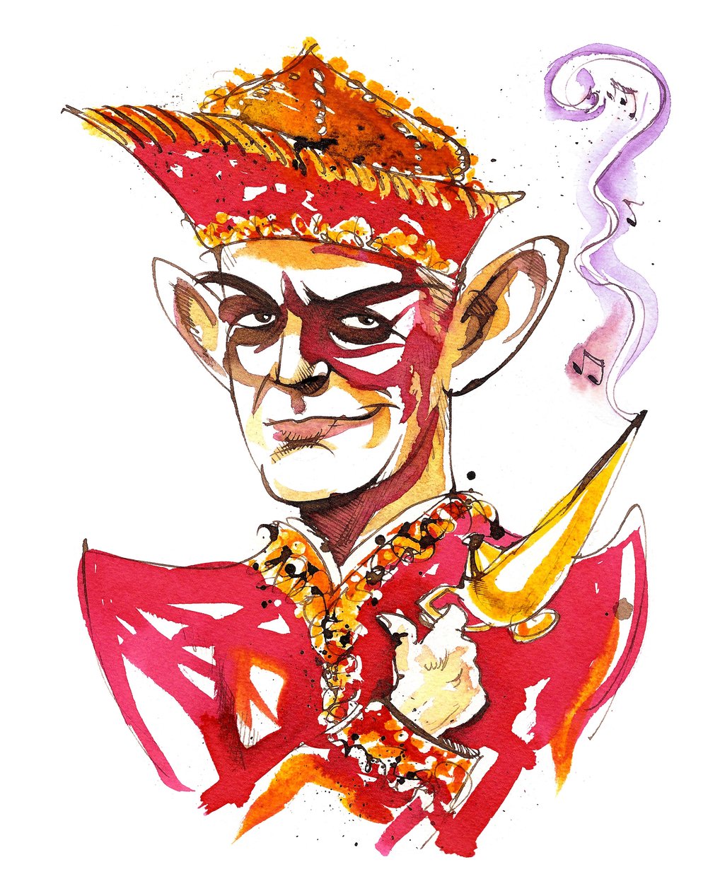 Carl Nielsen, caricaturado como Aladdin de Neale Osborne