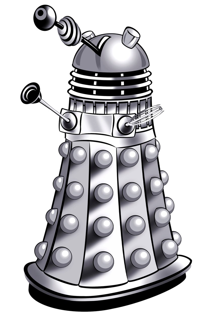 Dalek - ilustração dos desenhos animados de Neale Osborne
