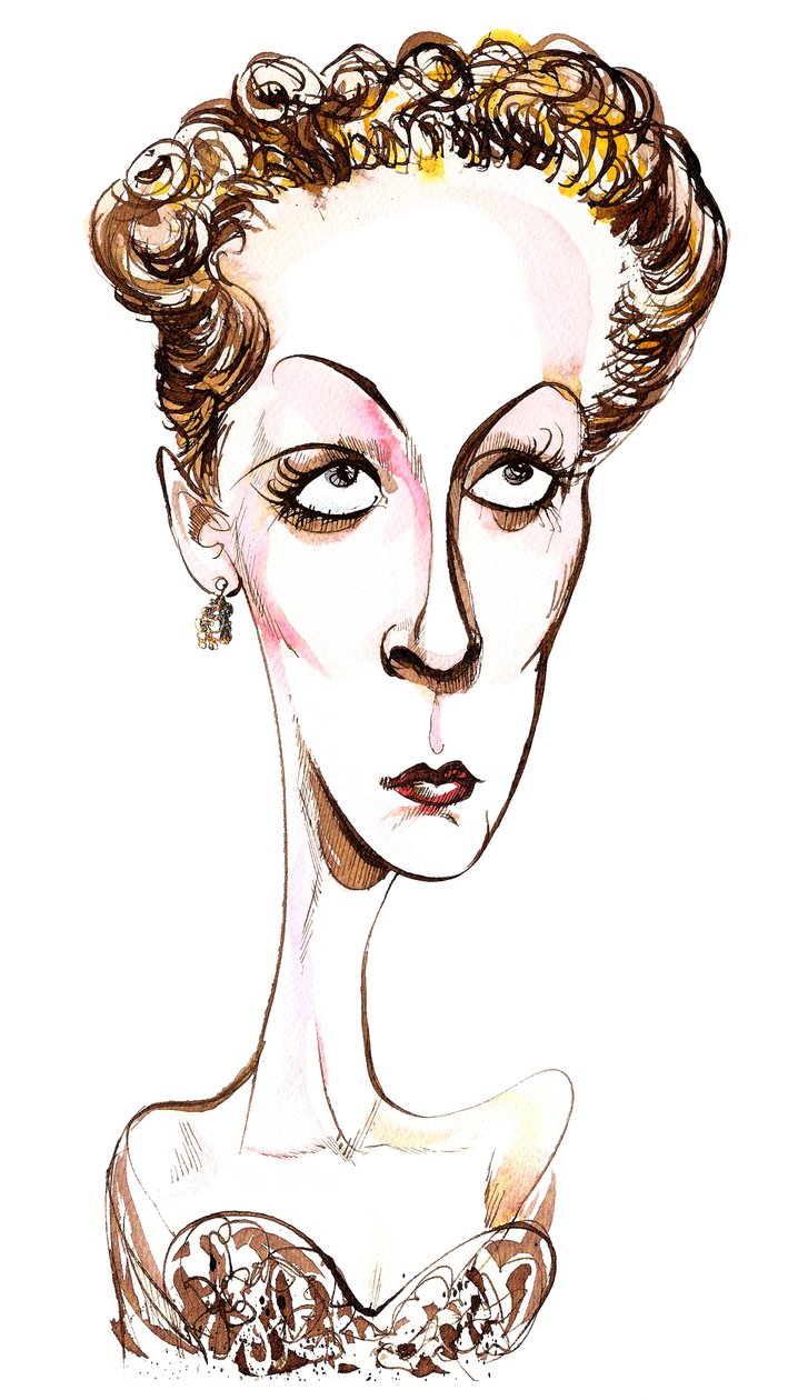Danielle Darrieux - caricatura de Neale Osborne