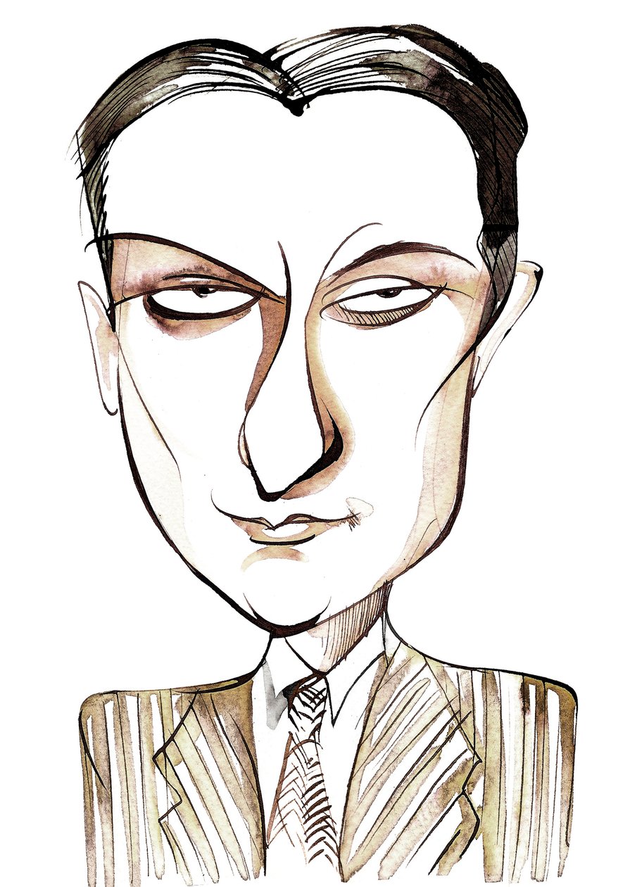 Dinu Lipatti, pianista e compositor romeno (1917 - 1950), caricatura de Neale Osborne