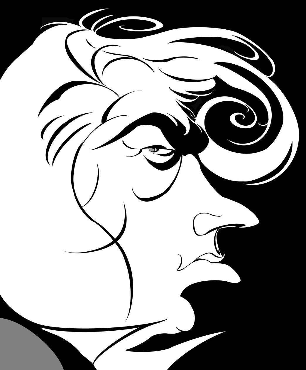 Dmitri Hvorostovsky - caricatura do cantor de ópera russo (barítono) de Neale Osborne