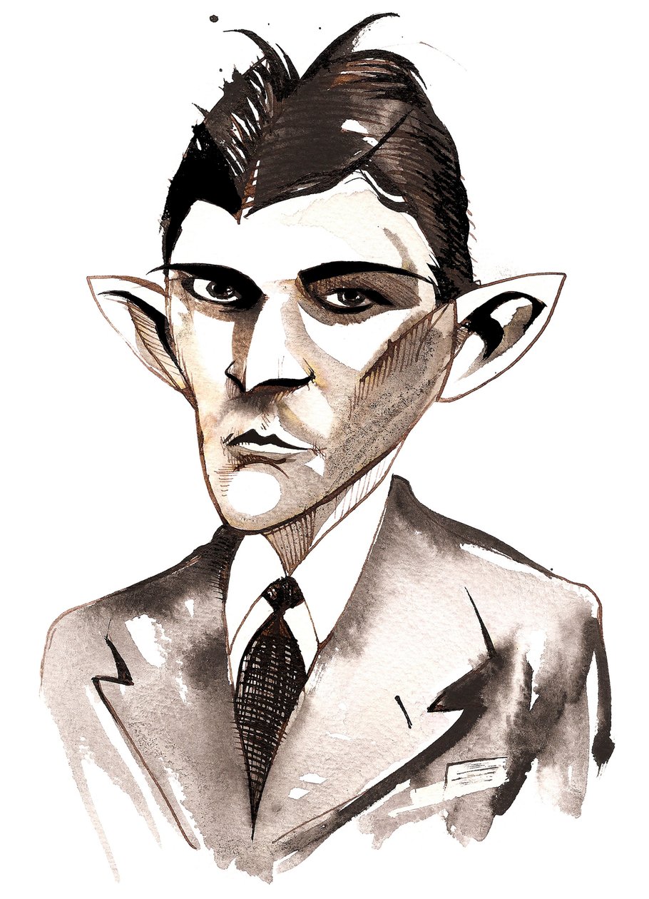 Caricatura de Franz Kafka (escritor checo, 1883-1924) de Neale Osborne