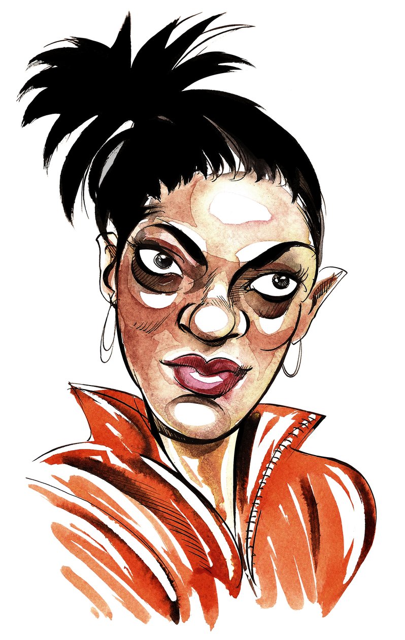 Freema Agyeman como Martha Jones, companheira de 10 Doctor Who na série de televisão da BBC Doctor Who de Neale Osborne