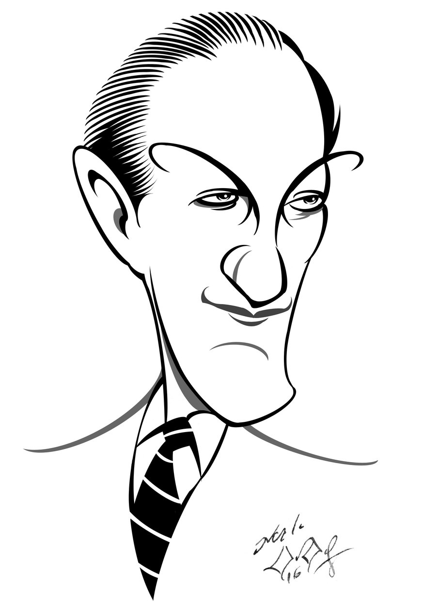 George Gershwin, compositor, compositor e pianista americano (nascido Jacob Gershvin), (1898 - 1937) caricatura de Neale Osborne
