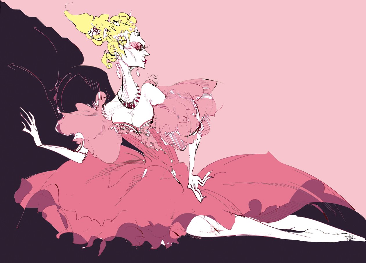 Giulietta, de Offenbach s Tales de Hoffmann, cor caricatura, 200610 por Neale Osborne de Neale Osborne