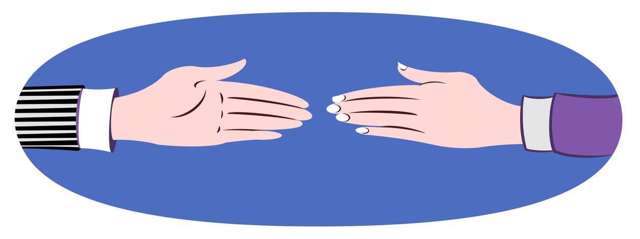 Aperto de mão - ilustração de Neale Osborne