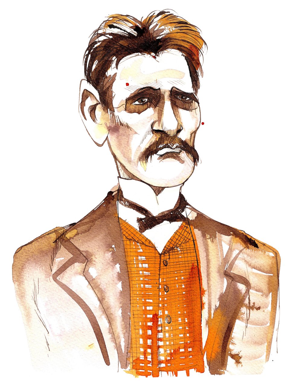 Jean Sibelius, caricaturada como um homem mais jovem de Neale Osborne