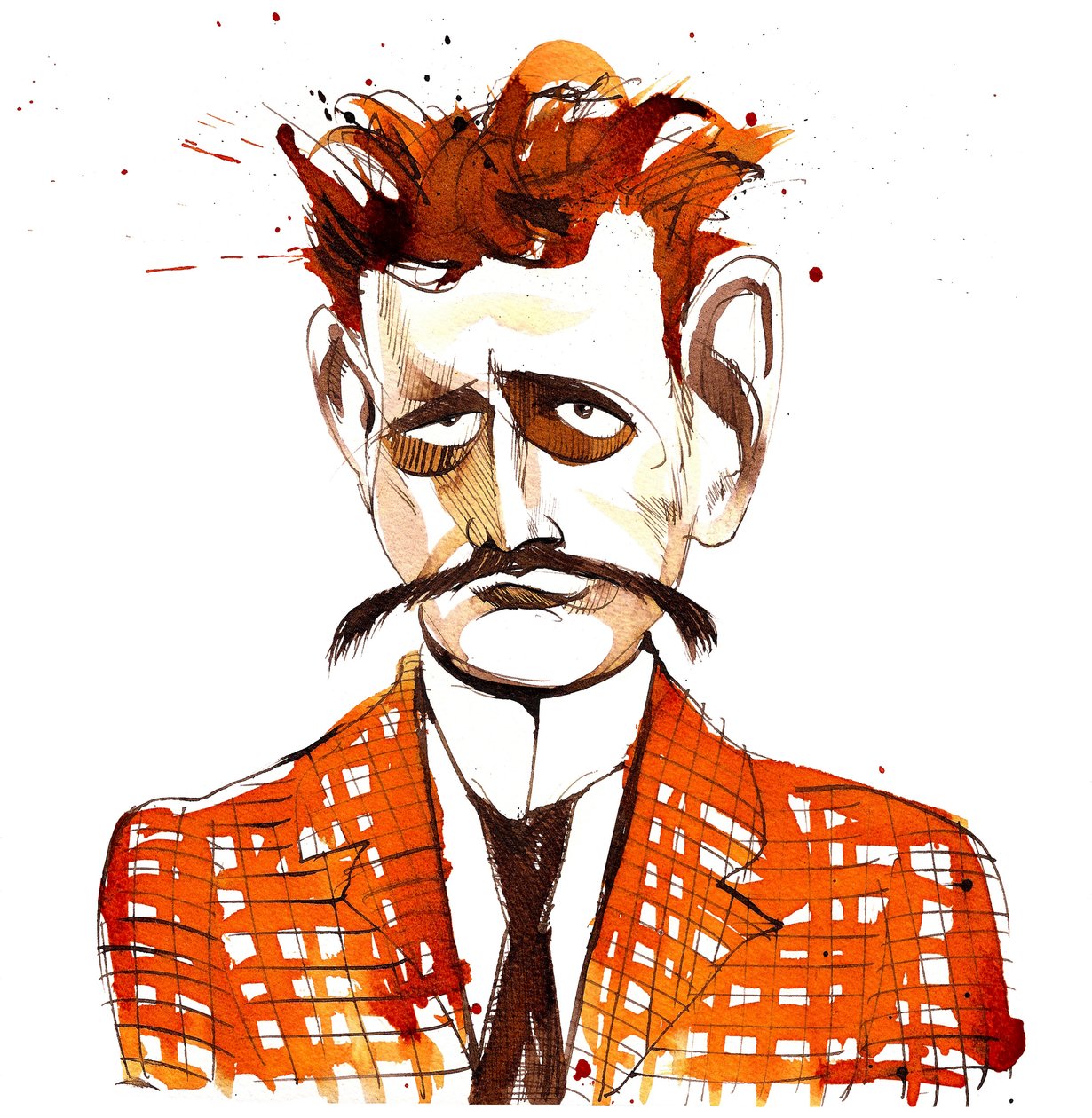 Jean Sibelius, caricaturada como um homem mais jovem de Neale Osborne