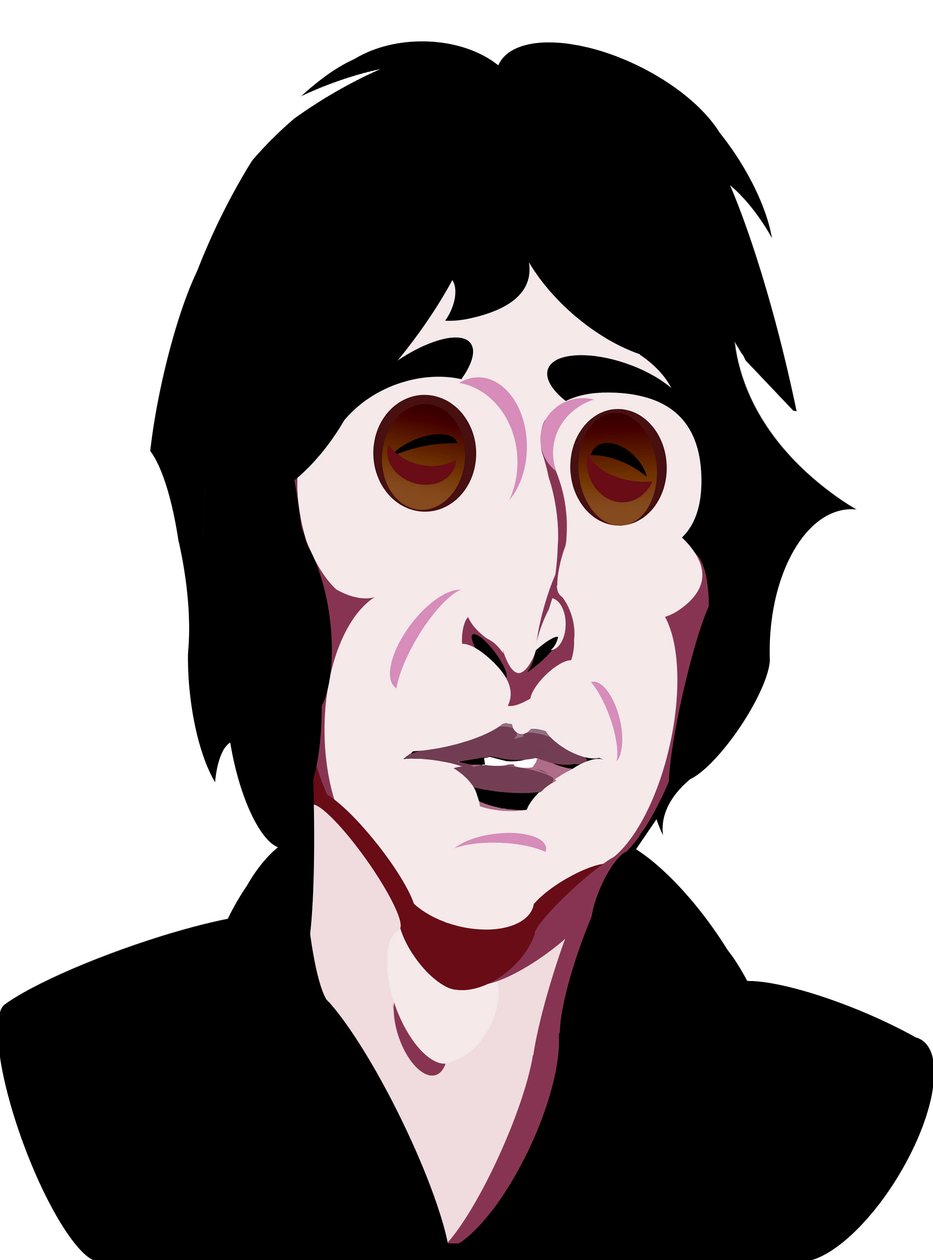John Lennon, cantor Inglês, compositor (1940-80), caricatura gráfica colorida, 200510 por Neale Osborne de Neale Osborne
