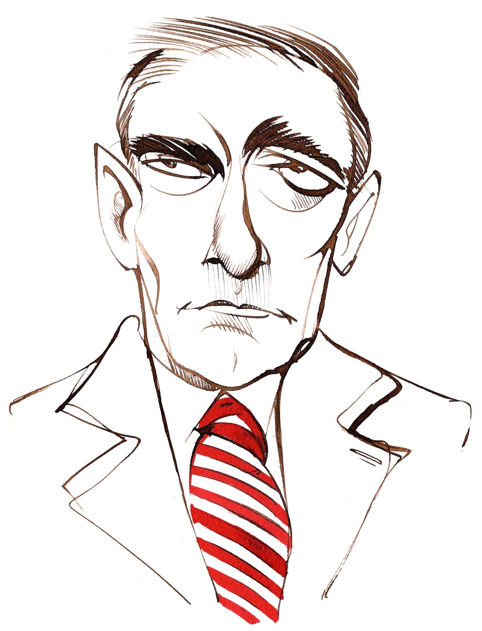 Karol Szymanowski, compositor e pianista polonês nascido na Ucrânia (1882 - 1937), caricatura de Neale Osborne