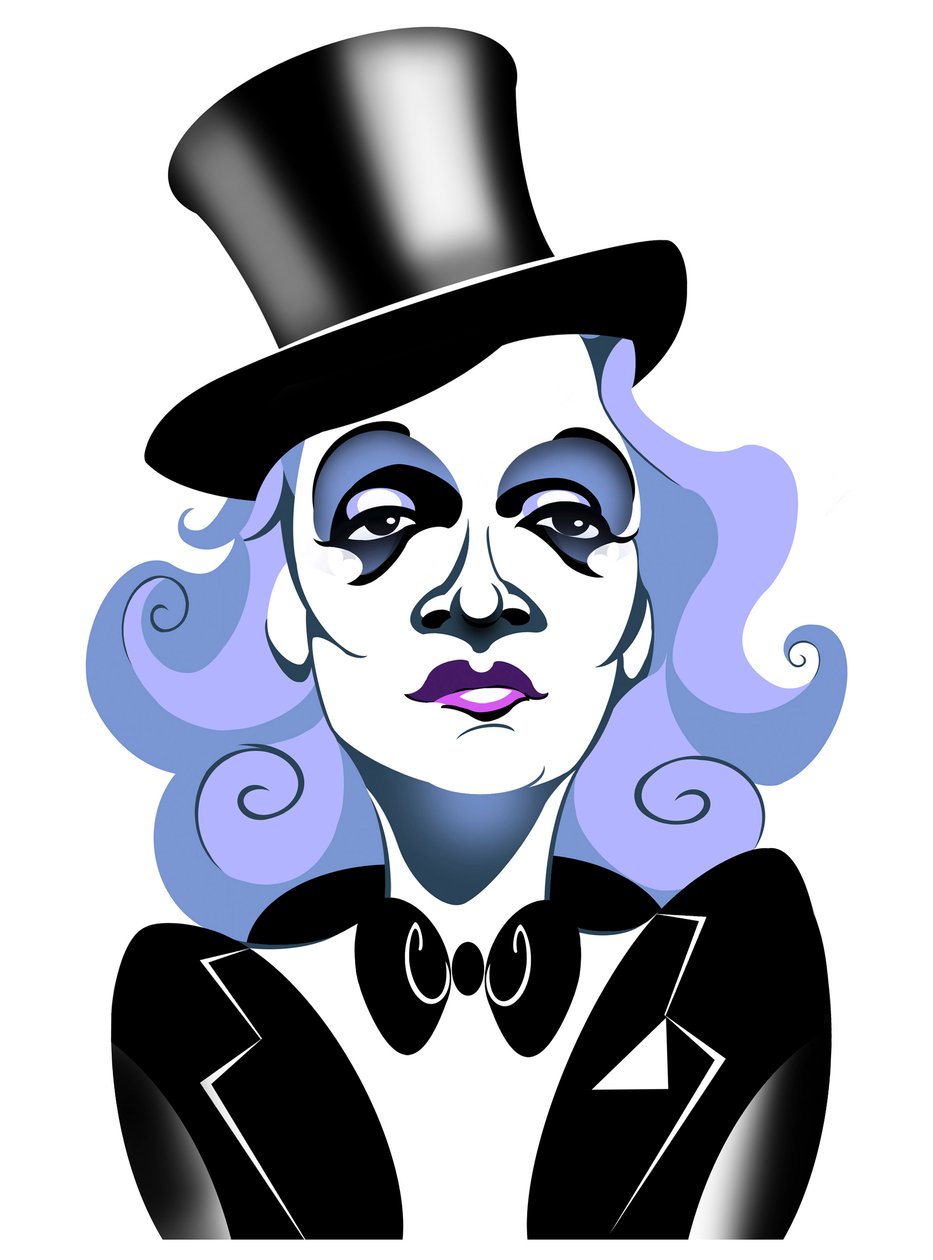 Marlene Dietrich - caricatura de Neale Osborne