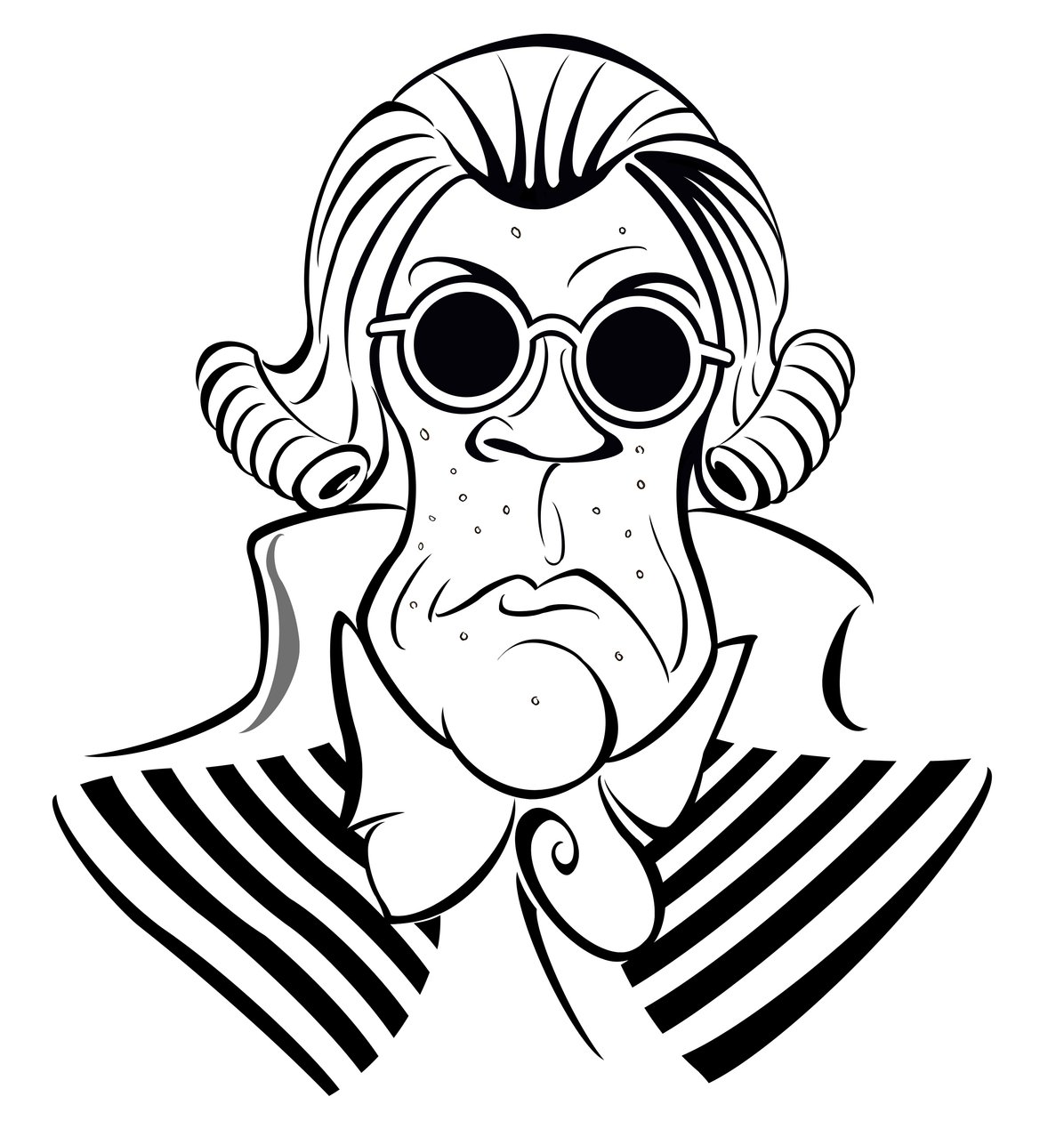 Maximilien Robespierre, 2019 (tinta e digital) de Neale Osborne