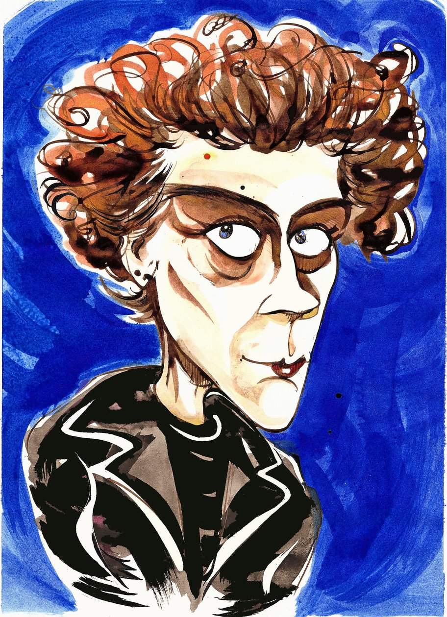 Olga Neuwirth - caricatura do compositor austríaco (nascido em 1968) de Neale Osborne
