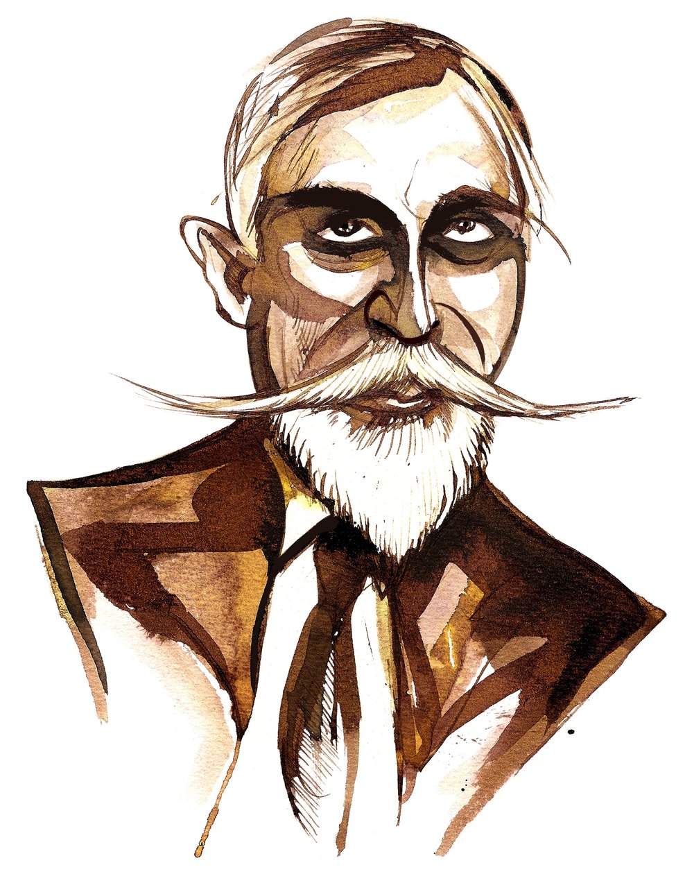 Paul Dukas - caricatura de Neale Osborne