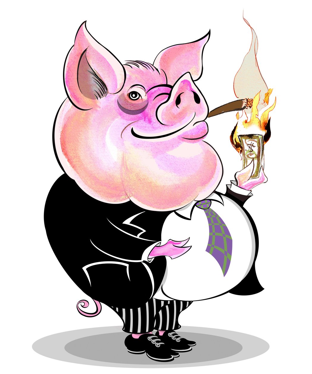 Cofrinho é - ilustração alegórica de Neale Osborne