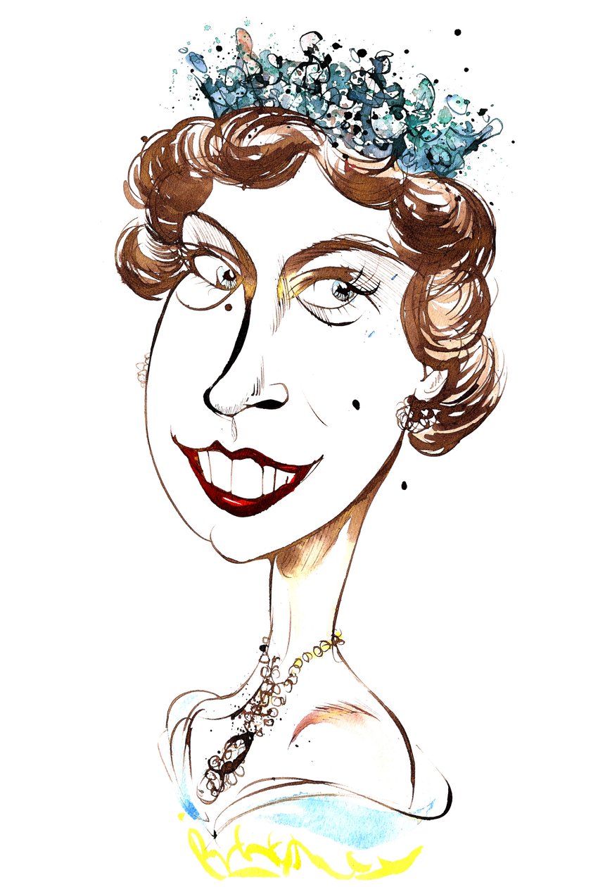 Rainha Elizabeth II, jovem por Neale Osborne de Neale Osborne