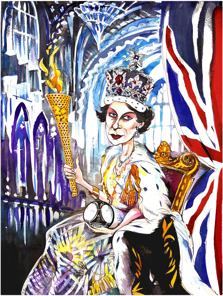 Rainha Elizabeth II 2012, por Neale Osborne de Neale Osborne