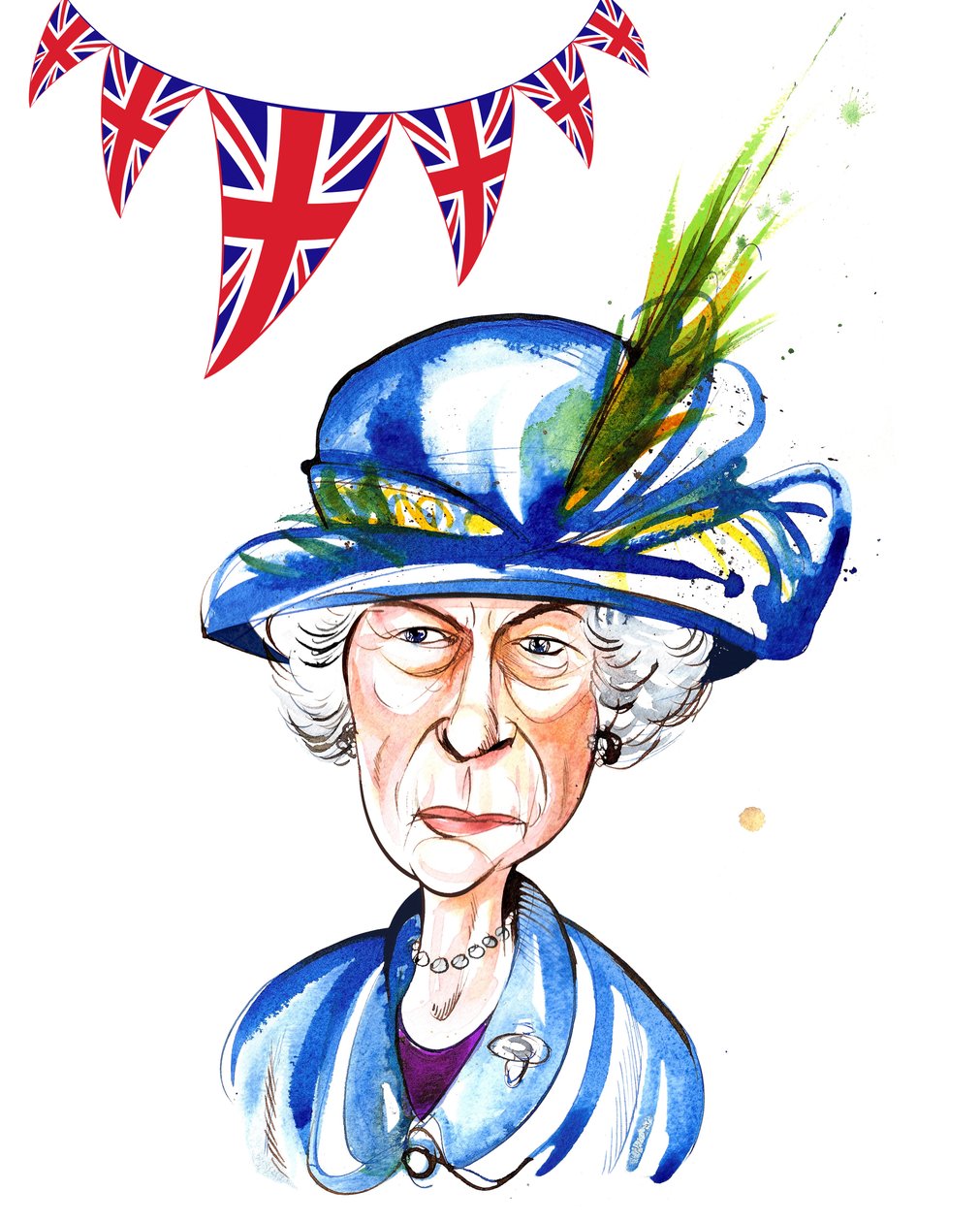 Rainha Elizabeth II 2012, por Neale Osborne de Neale Osborne