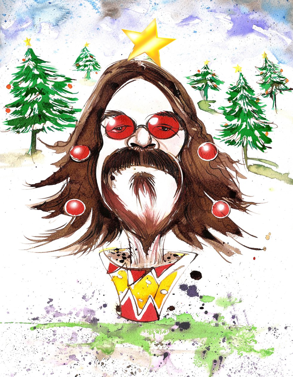 Roy Wood - caricatura de Neale Osborne