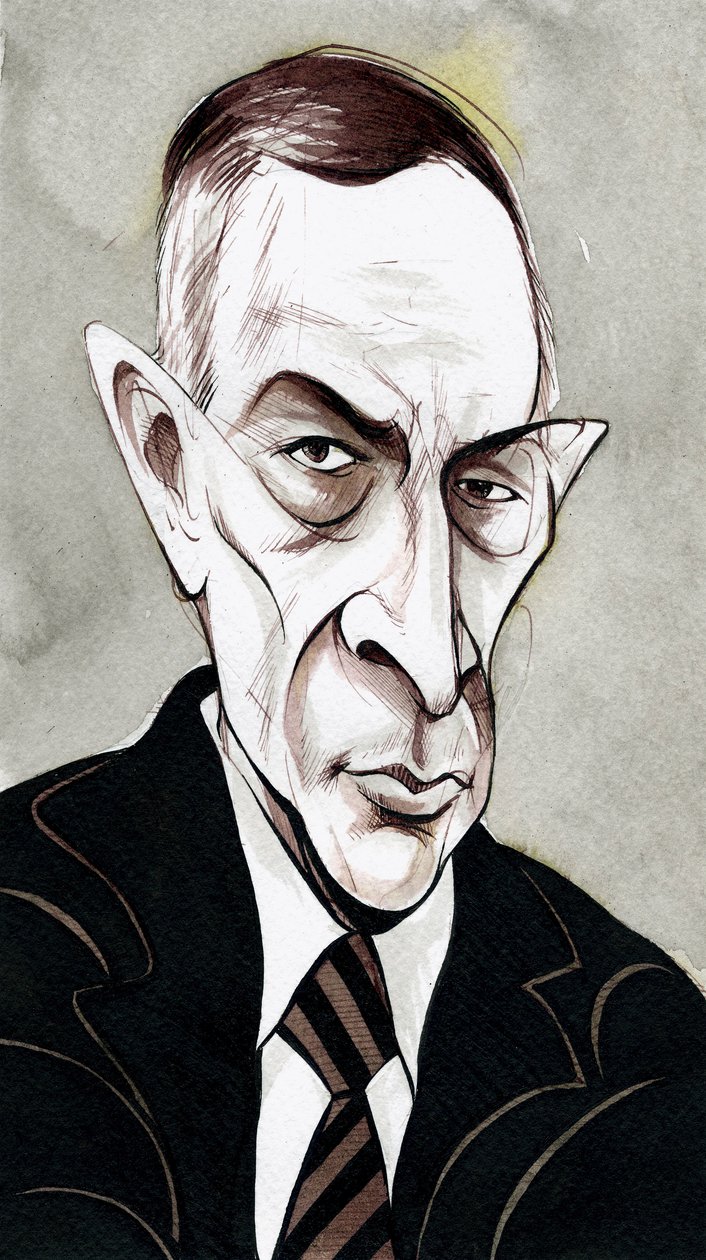 Sergei Rachmaninov - caricatura do compositor russo de Neale Osborne