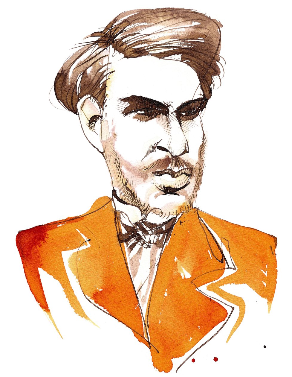 Sergei Taneyev (compositor russo, 1856-1915) caricaturizado como um jovem de Neale Osborne