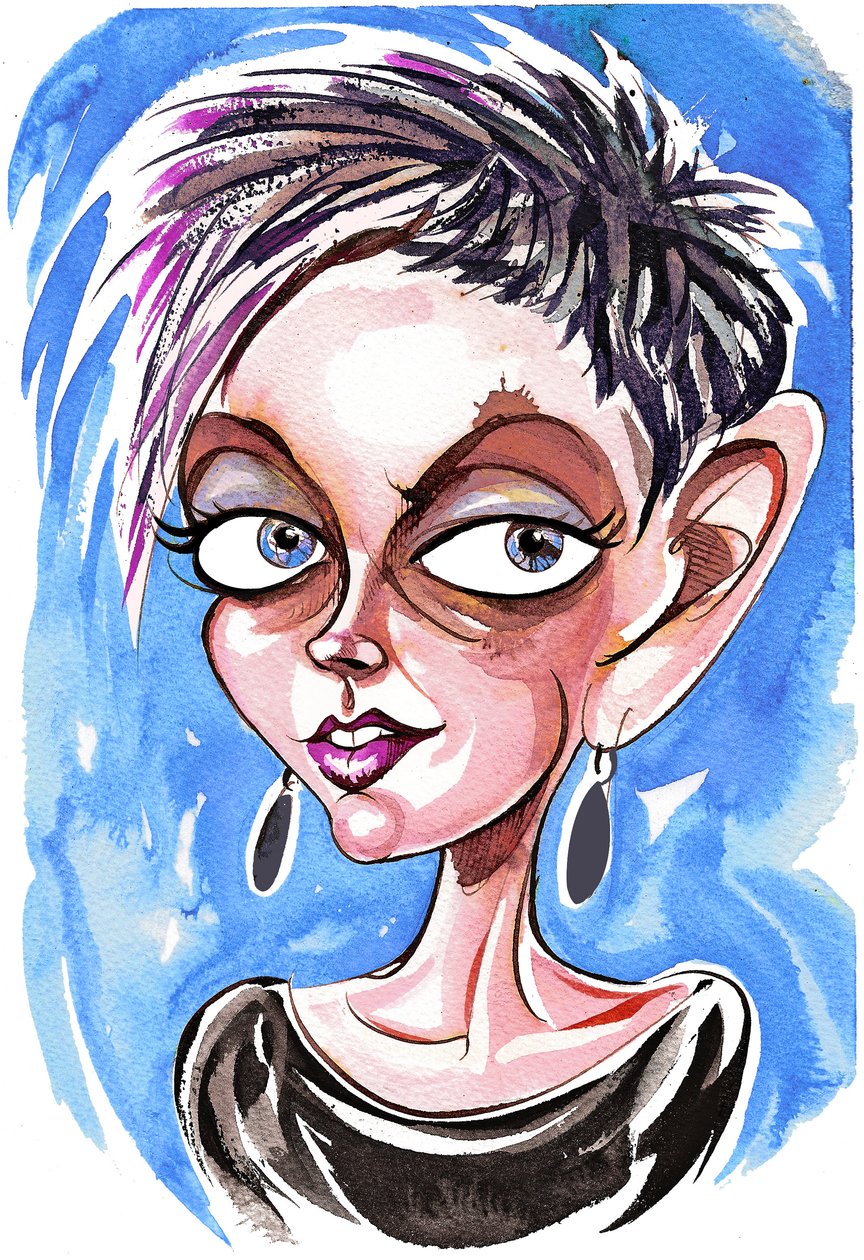 Tansy Davies - caricatura de Neale Osborne
