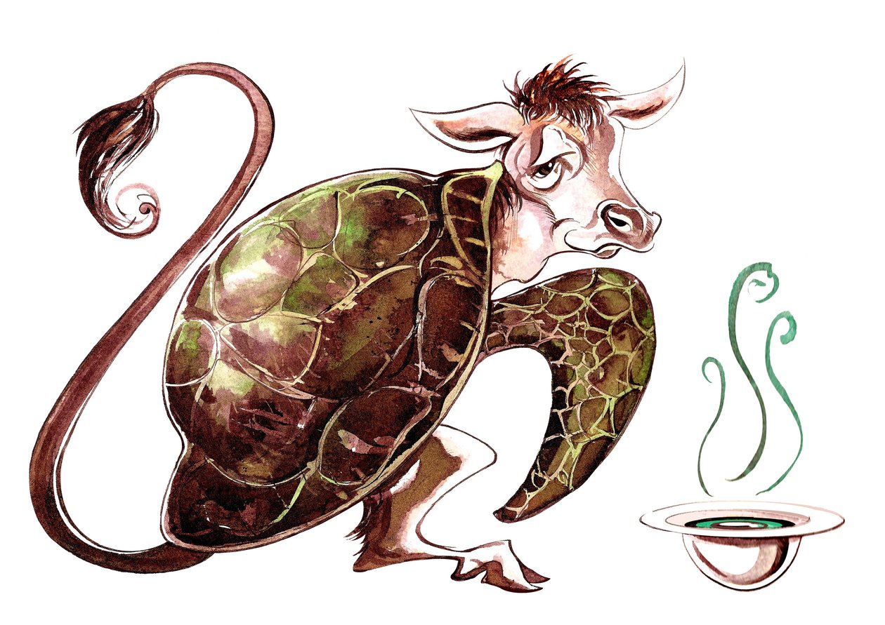 The Mock Turtle - ilustração de Alicia Adventures no País das Maravilhas de Lewis Carroll (1865), 2005 de Neale Osborne