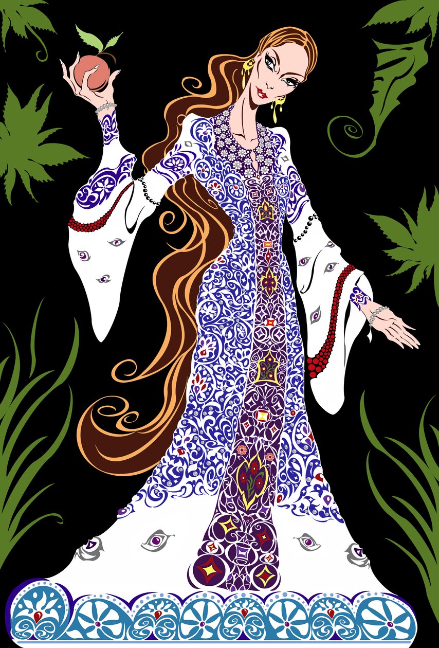 O Tsarevna, de Stravinskys The Firebird, arrumou a versão da imagem de arquivo bw, 2005 por Neale Osborne de Neale Osborne