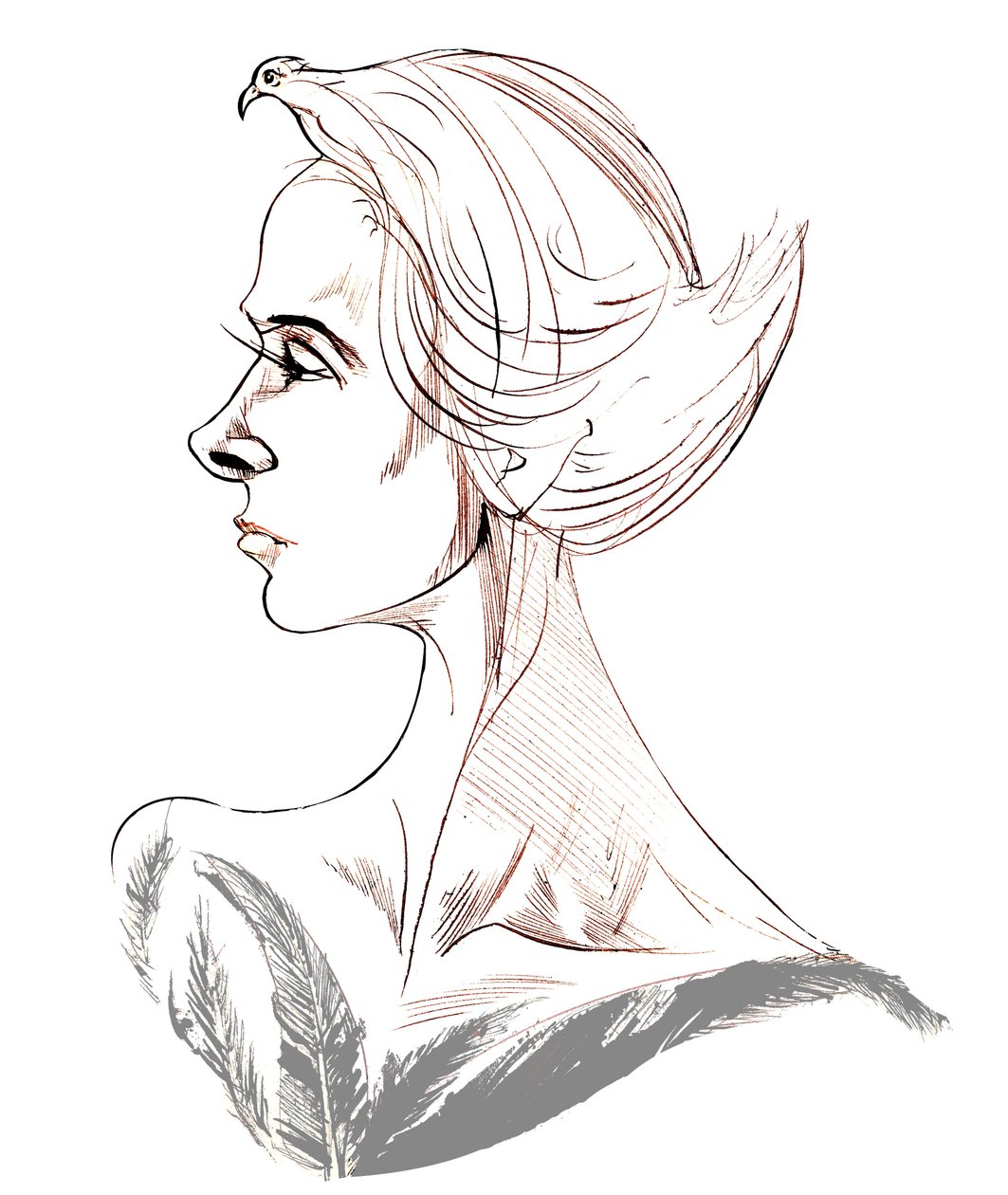 Tippi Hedren - caricatura da atriz americana, nascida em 1935 de Neale Osborne