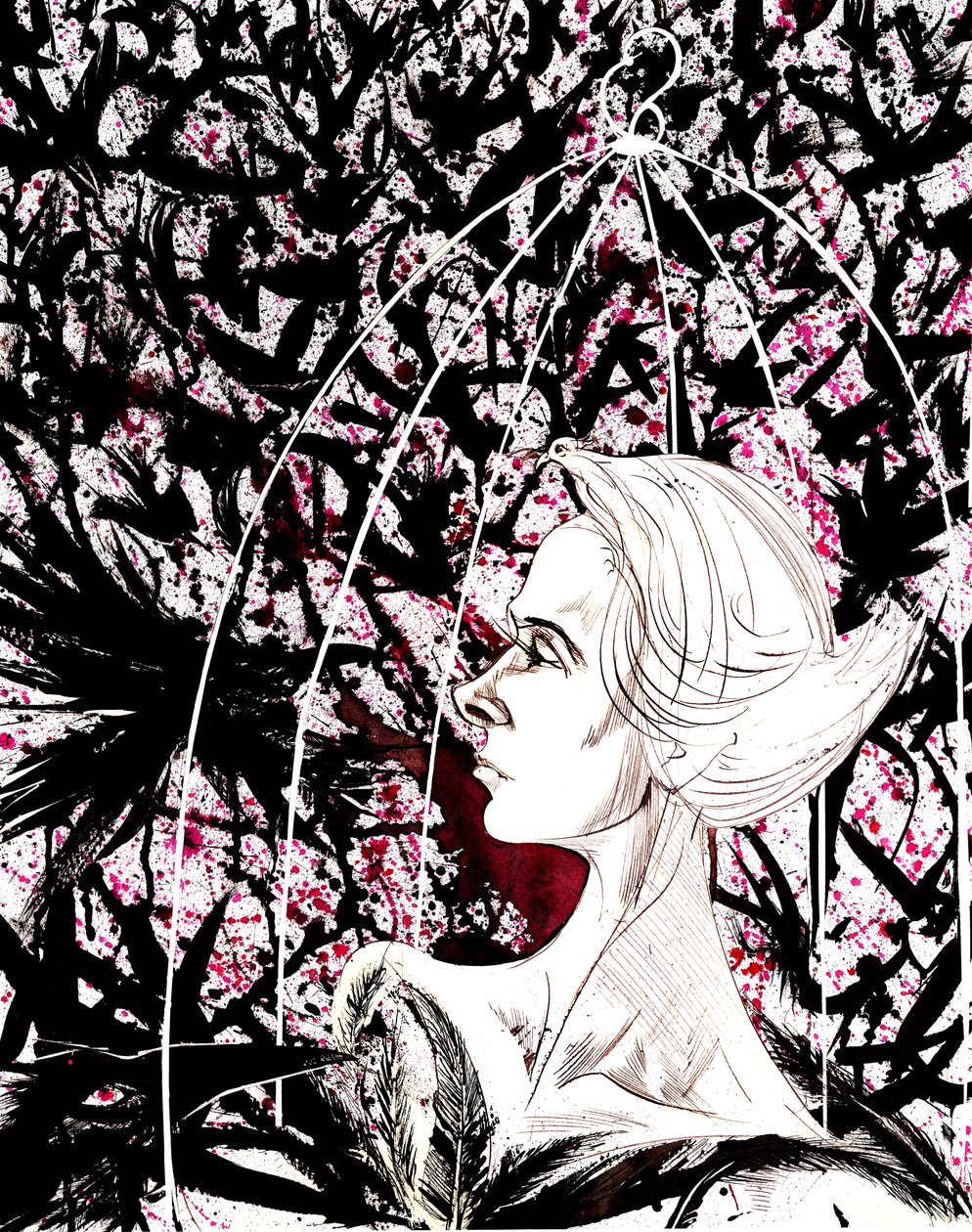 Tippi Hedren - caricatura da atriz americana, nascida em 1935 de Neale Osborne