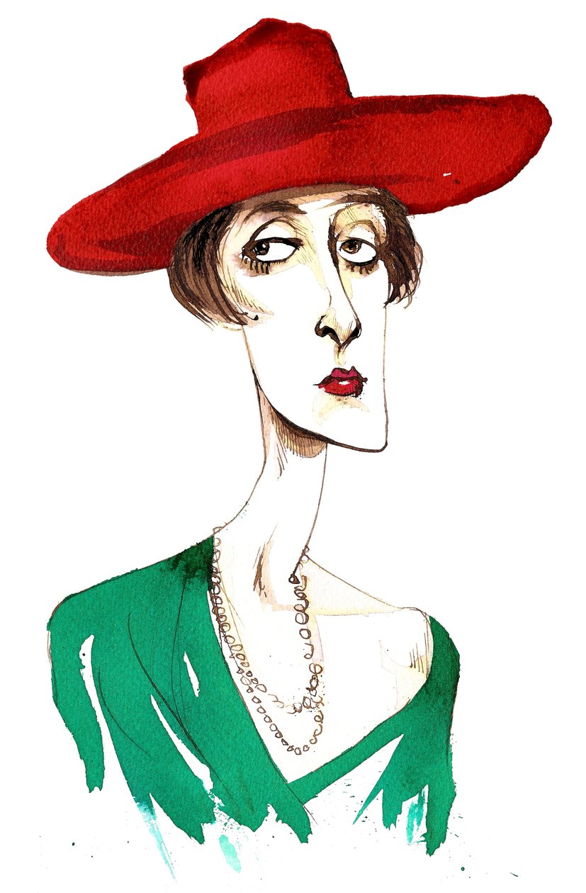 Victoria Mary Vita Sackville-West Poeta e romancista inglês (1892-1962); caricatura de Neale Osborne