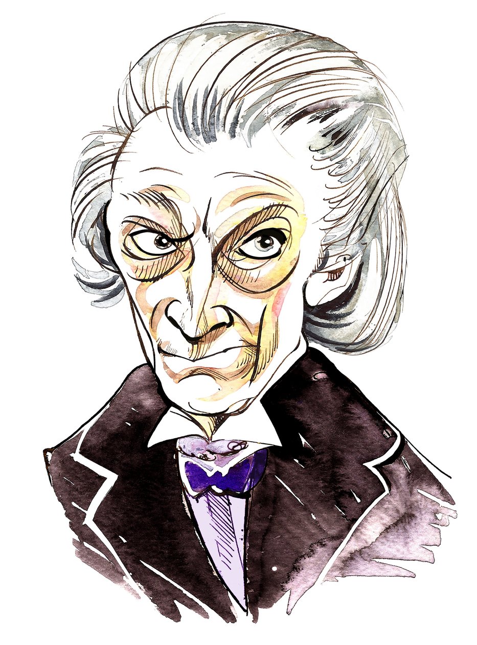 William Hartnell como Doctor Who na série de televisão de mesmo nome da BBC de Neale Osborne