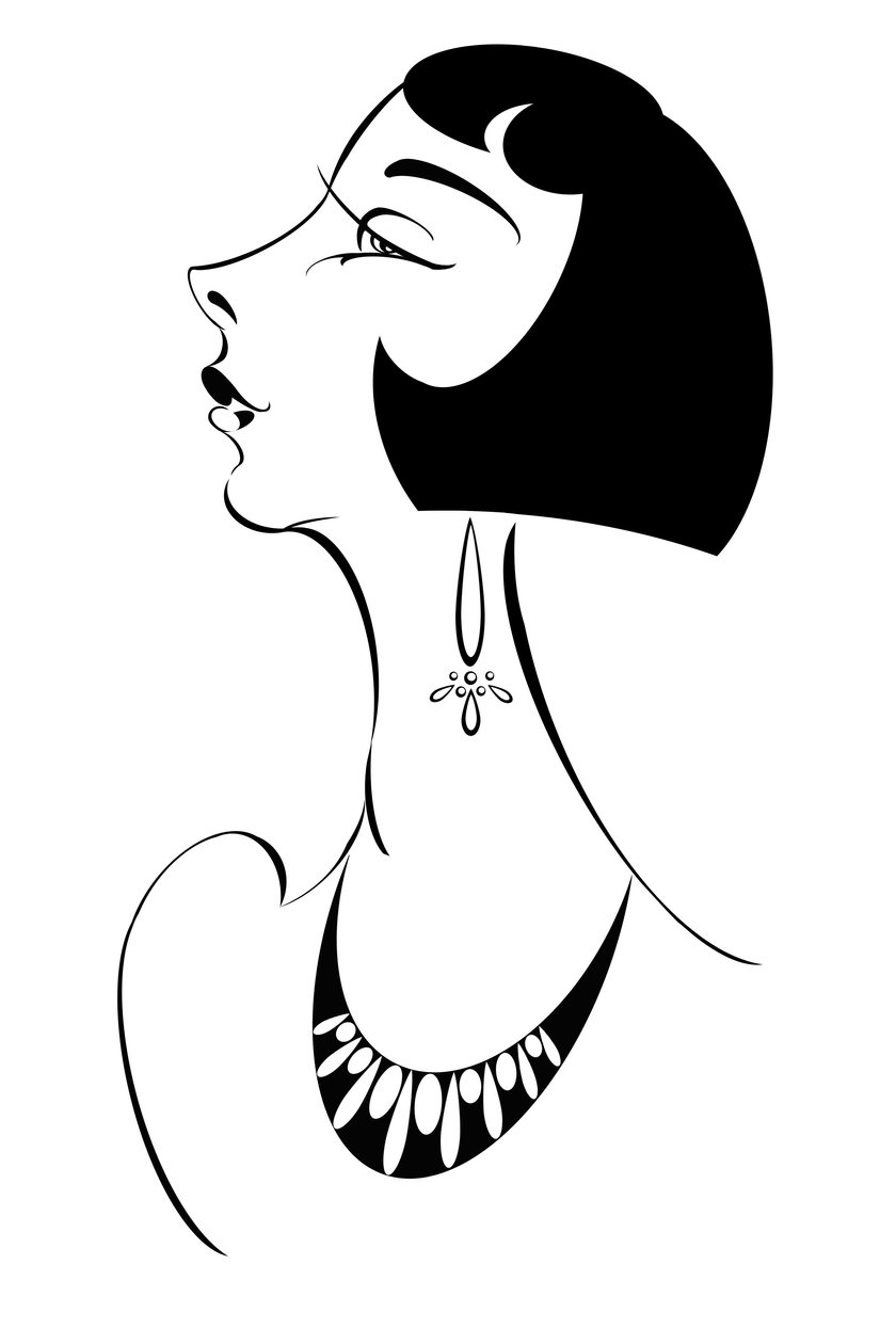 Moça com um penteado bob de Neale Osborne