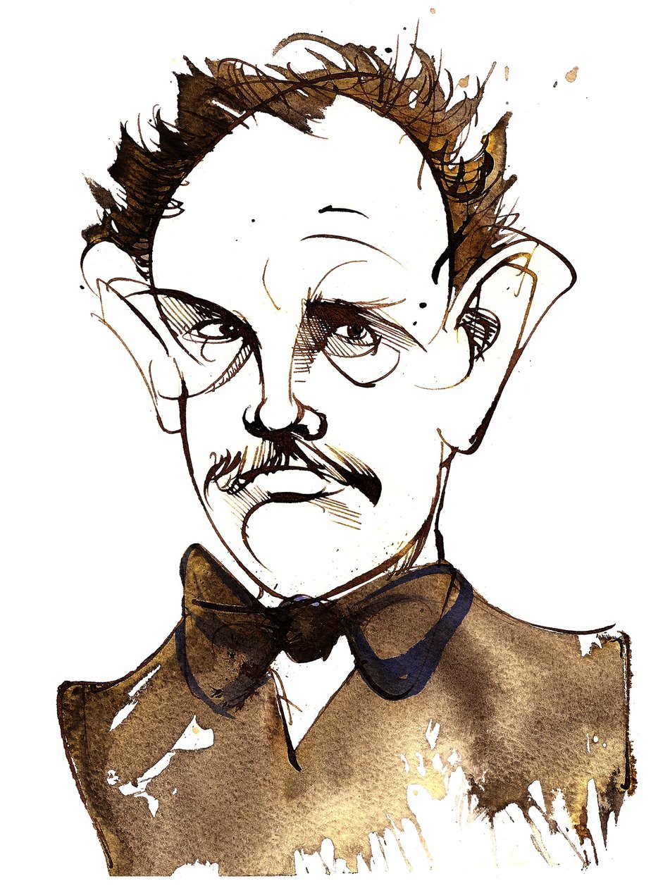 Richard Strauss, compositor e maestro alemão (1864-1949); caricatura de Neale Osborne
