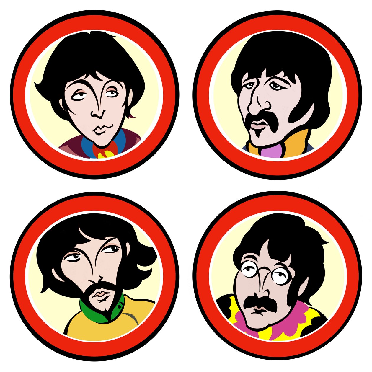 The Beatles, 2004 (tinta, revisão digital 2023) de Neale Osborne