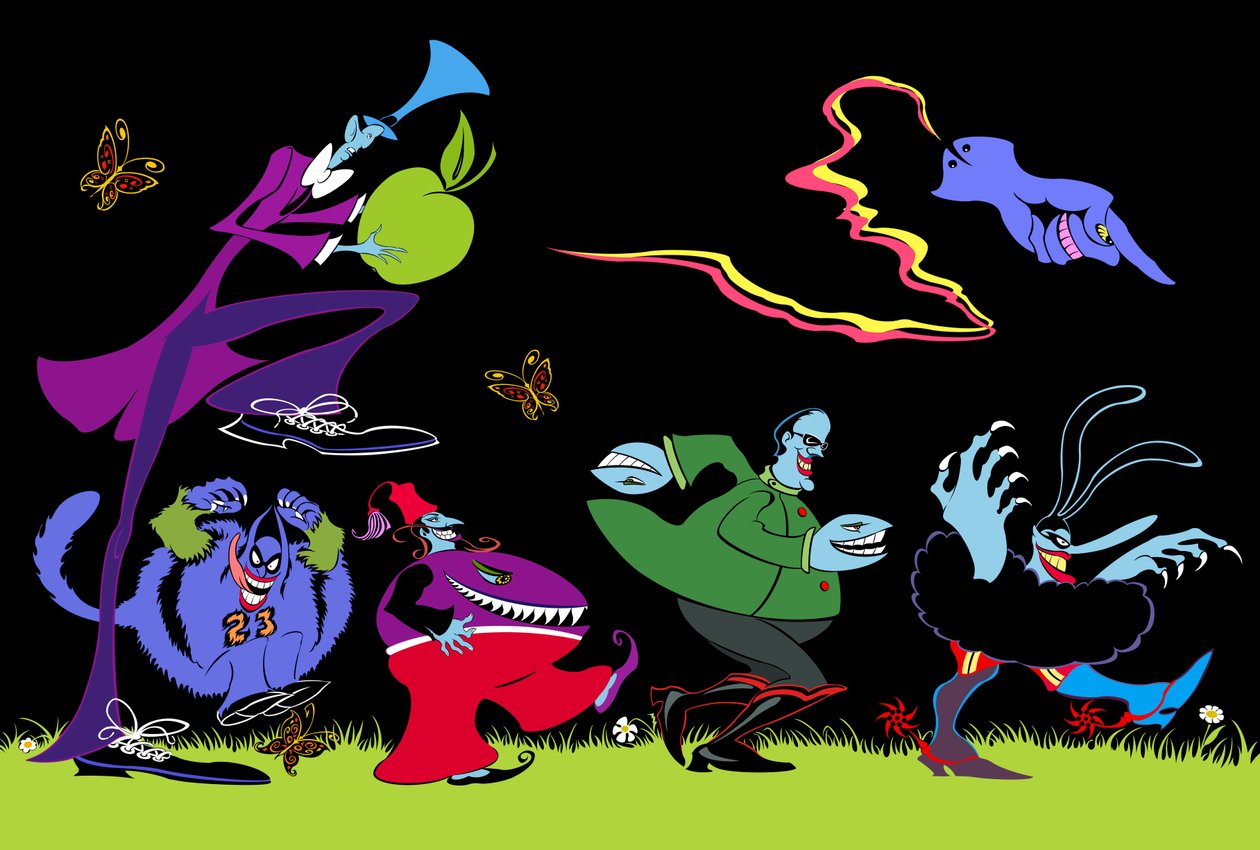 Os Blue Meanies, 2023 (digital) de Neale Osborne