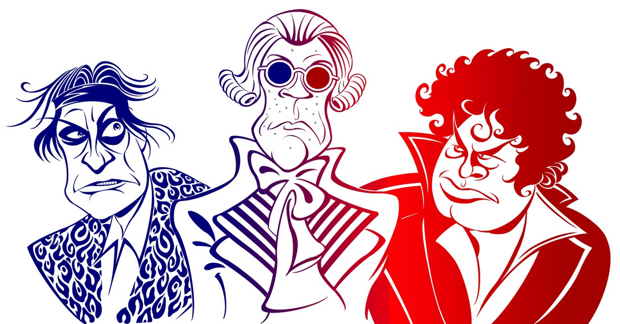 trio de líderes revolucionários franceses, 2019 (digital) de Neale Osborne