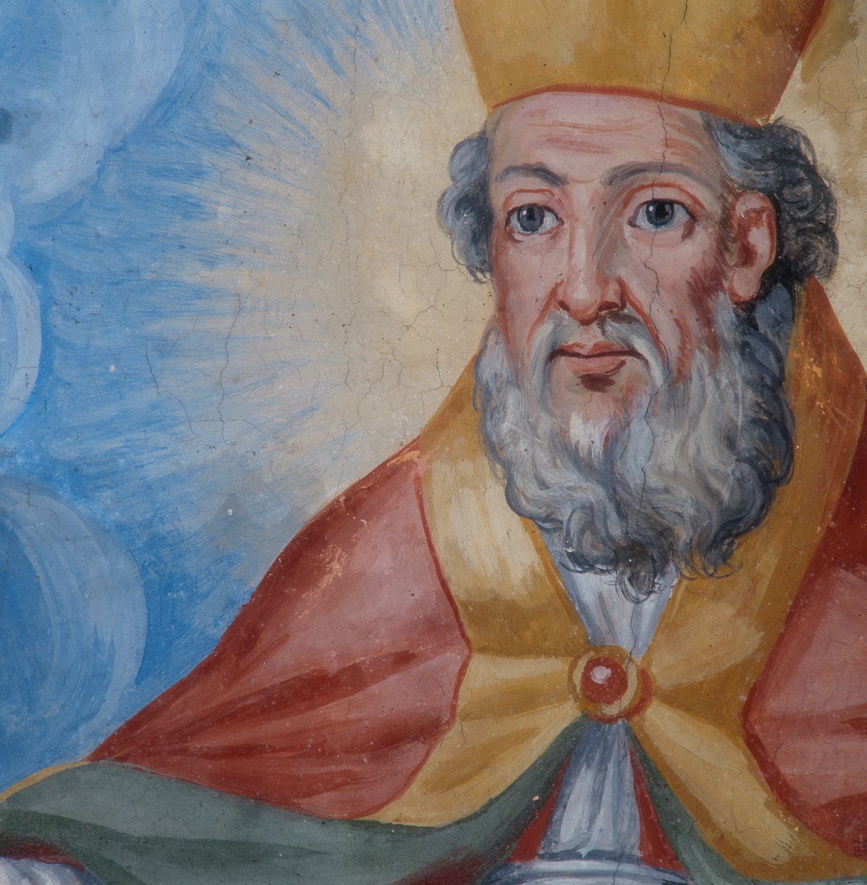 Retrato, de, st. Canio, detalhe, de, cofre de Neapolitan School