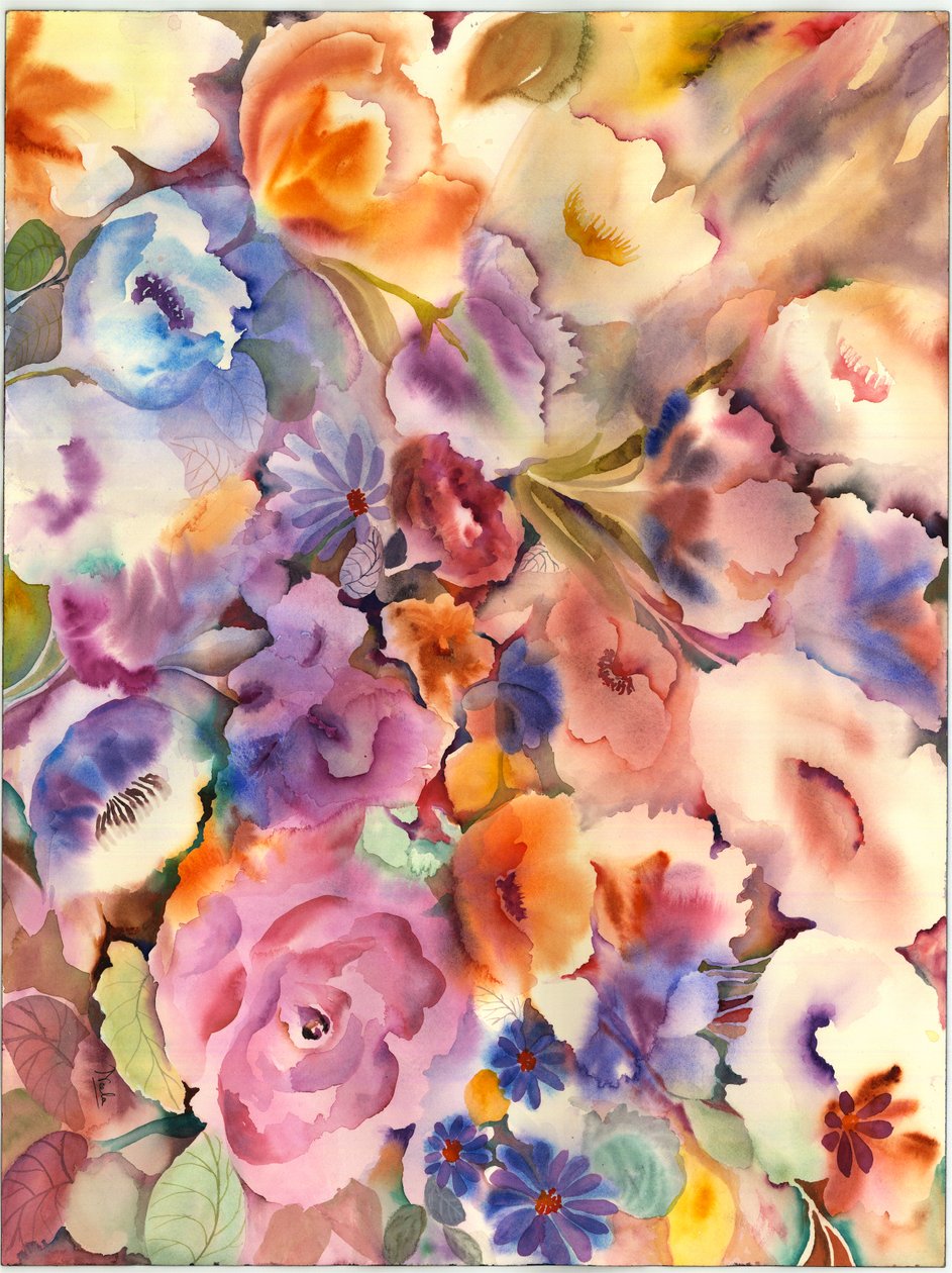 Rosa e azul de Neela Pushparaj