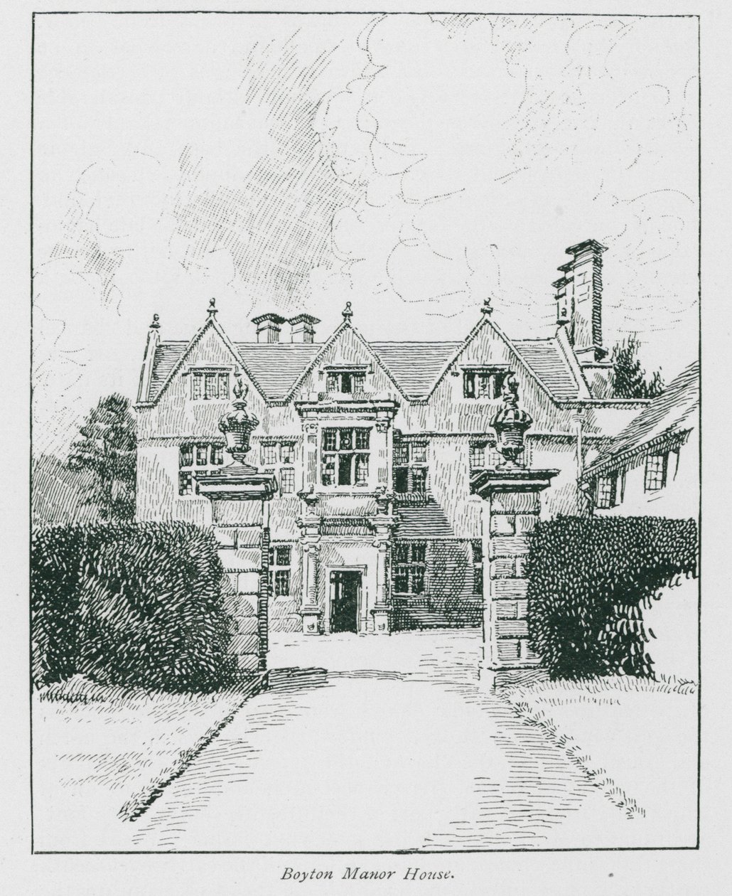 Boyton Manor House (litografia) de Nelly Erichsen