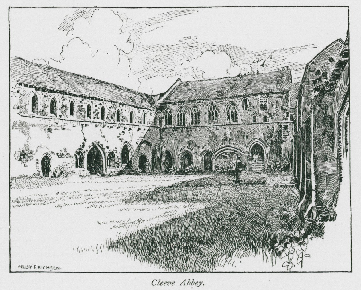 Abadia de Cleeve (litografia) de Nelly Erichsen